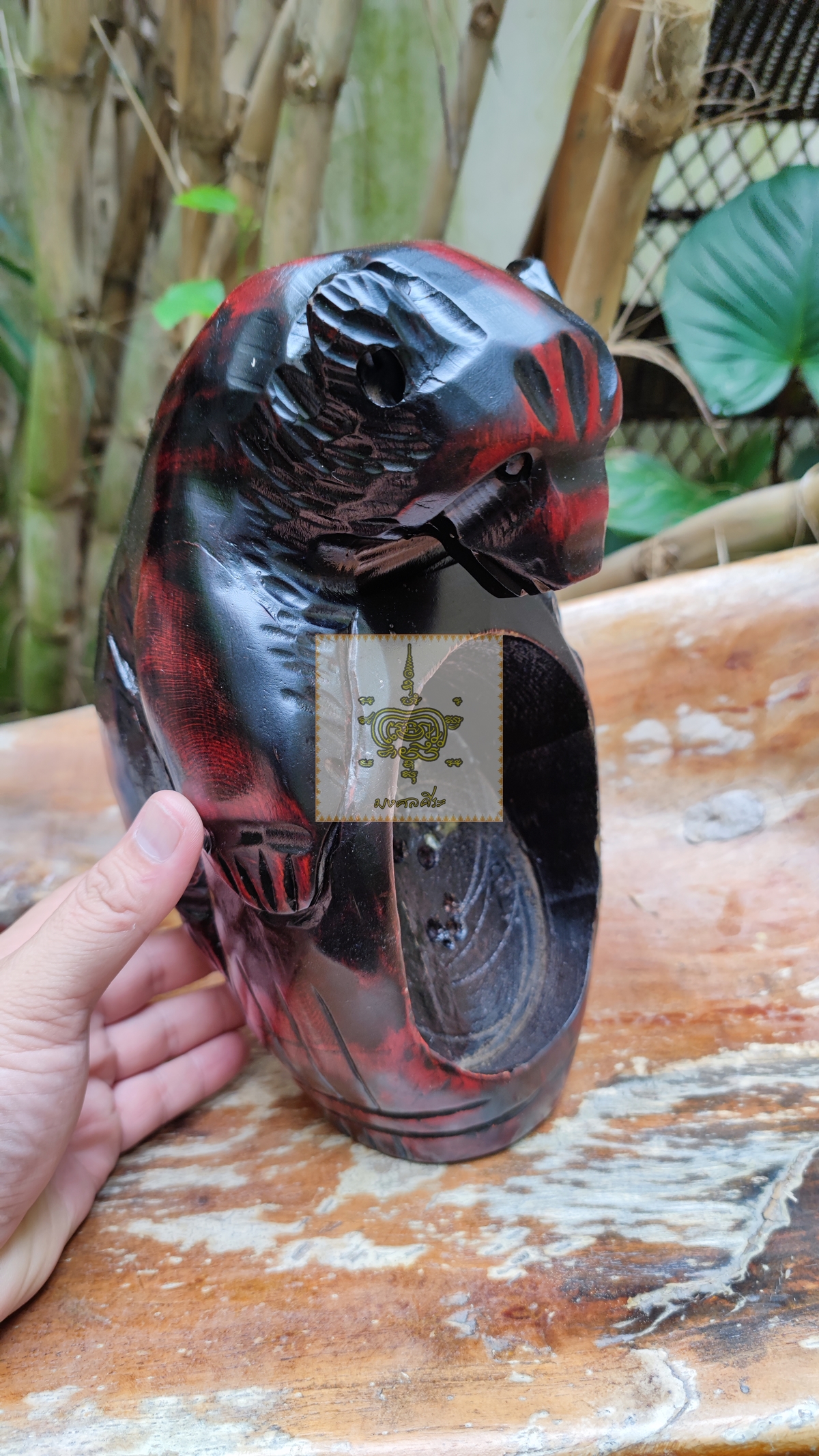 หมีเกาะถังไม้แกะ งานญี่ปุ่น