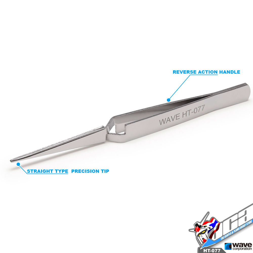 Wave Corporation® Hobby Tools HT-077 HG STRAIGHT TWEEZERS REVERSE ACTION TYPE