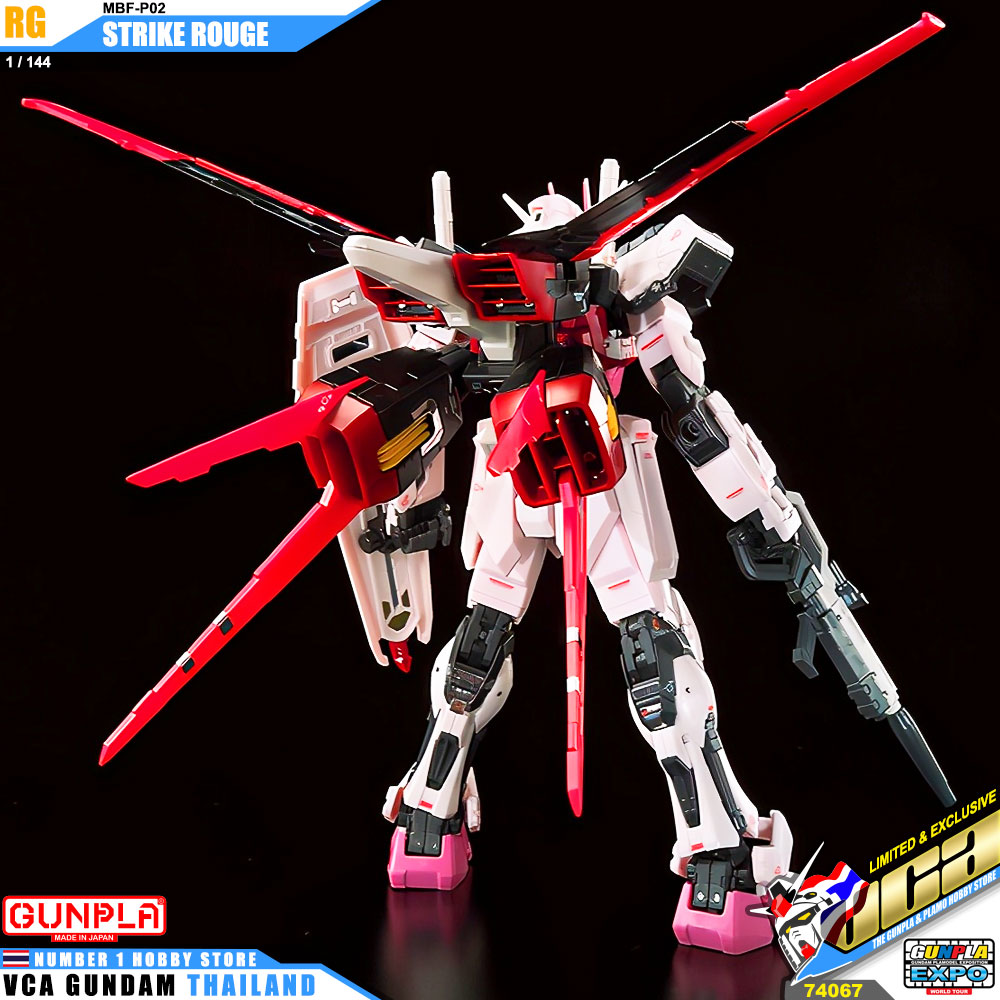 BANDAI GUNPLA EXPO REAL GRADE RG 1/144 MBF-02 STRIKE ROUGE โมเดล กันดั้ม กันพลา VCA GUNDAM