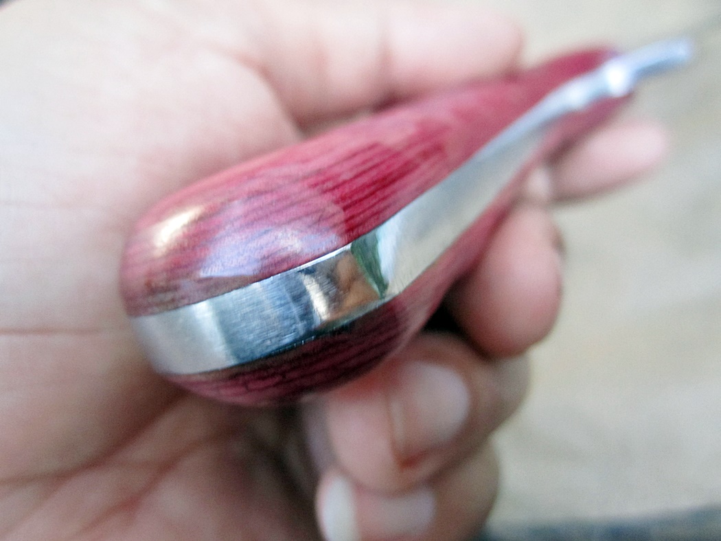 Custom A2 Steel Trailing Point Hunting Knife Micarta Handle (AE70) With Brass Pin