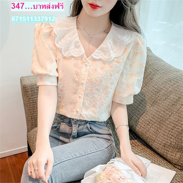 แบบเสื้อลูกไม้สวยๆ ใส่กับผ้าถุง