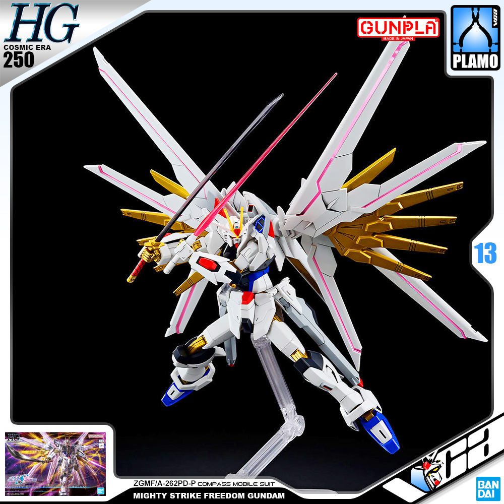 Bandai Gunpla High Grade HG Mighty Strike Freedom Gundam Plastic Model Action Toy Kit VCA Thailand