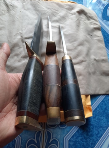 มีดเก่าเก็บ เหล็ก 440c (ได้ 3 เล่ม)