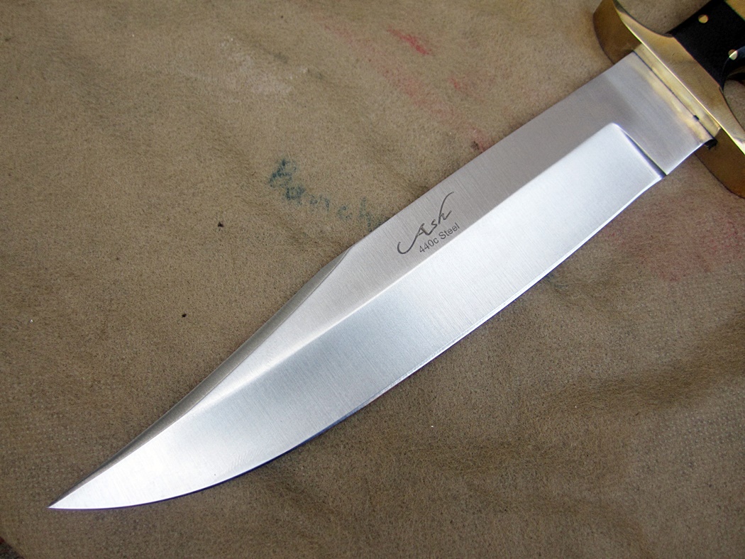 มีดเดินป่า ASH CUSTOM HANDMADE HUNTING BOWIE KNIFE 440C STEEL 13" (B93)