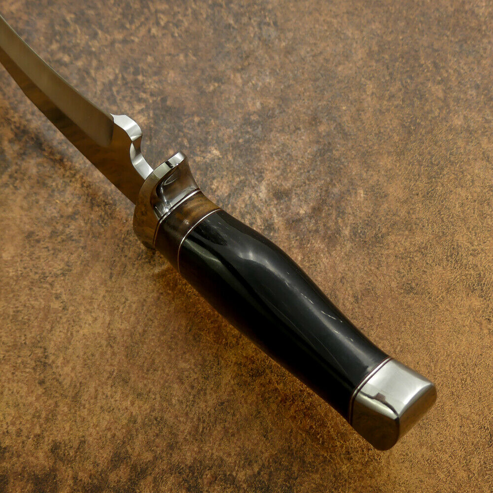 IMPACT CUTLERY RARE CUSTOM D2 BOWIE KNIFE BULL HORN HANDLE