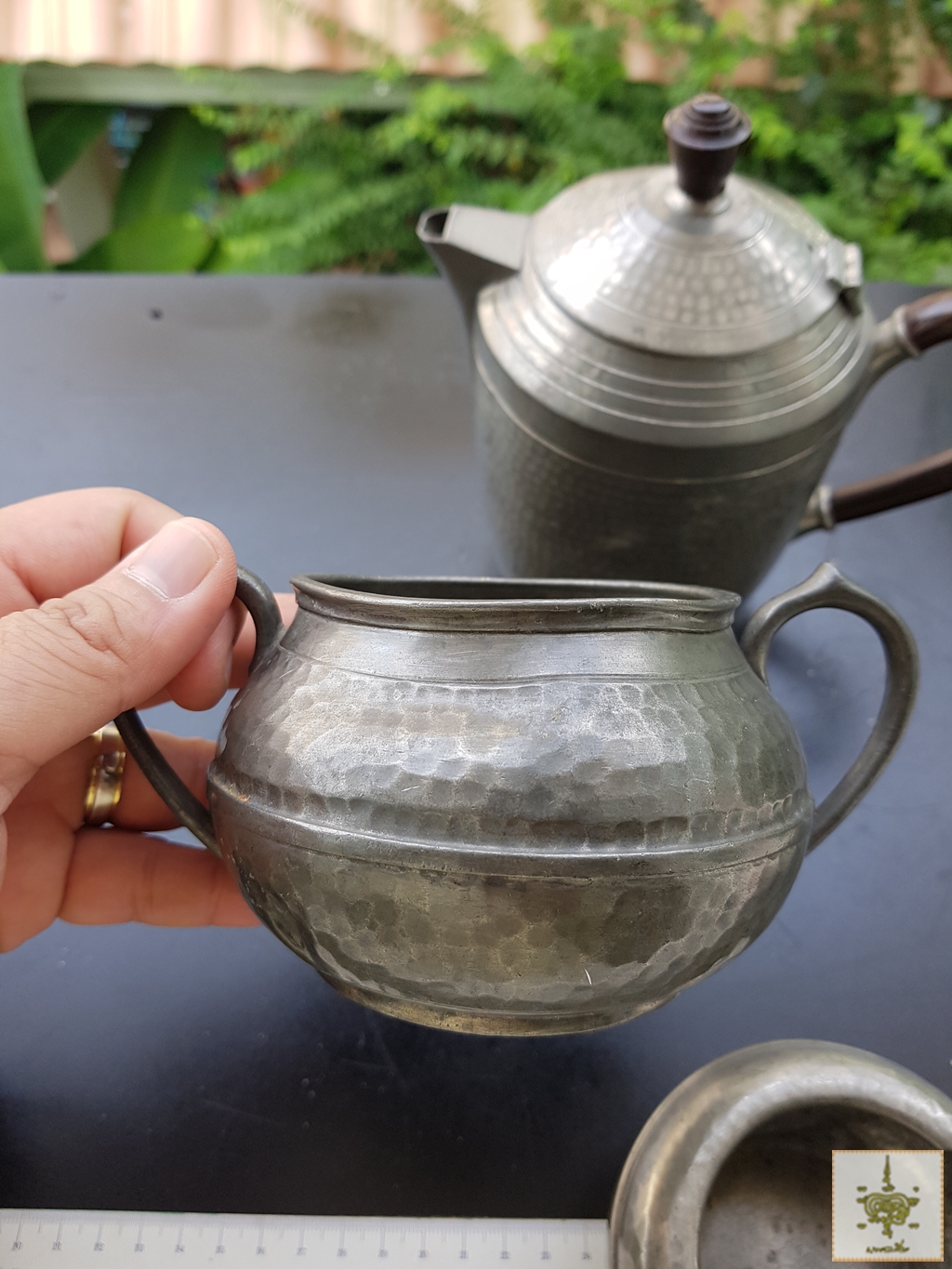 ชุดกา pewter 4 ชิ้น งานอังกฤษ