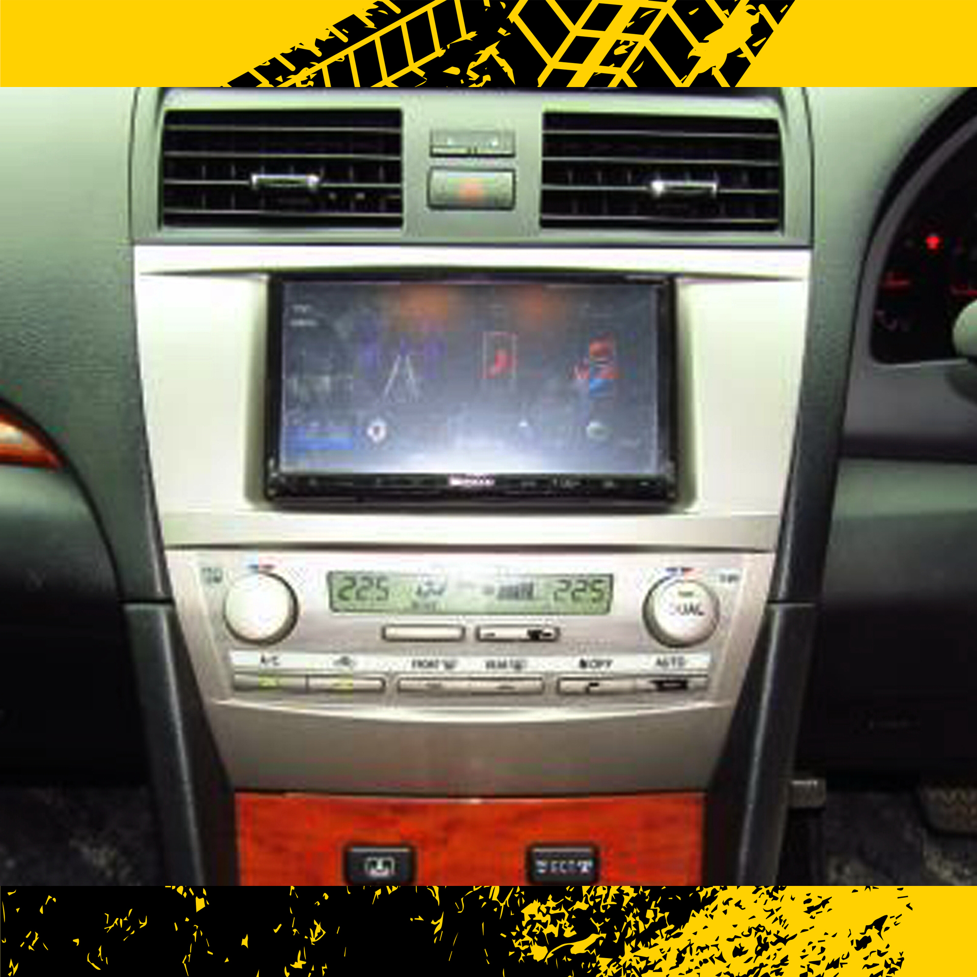 (R045) กรอบ วิทยุใส่จอ 6.2-7 inch. or 2 din. สำหรับรถยนต์ Toyota CAMRY 2006-2012