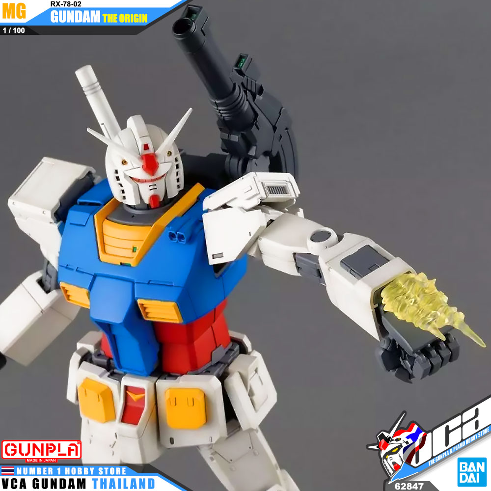 BANDAI GUNPLA MASTER GRADE MG 1/100 RX-78-02 GUNDAM THE ORIGIN โมเดล กันดั้ม กันพลา VCA GUNDAM