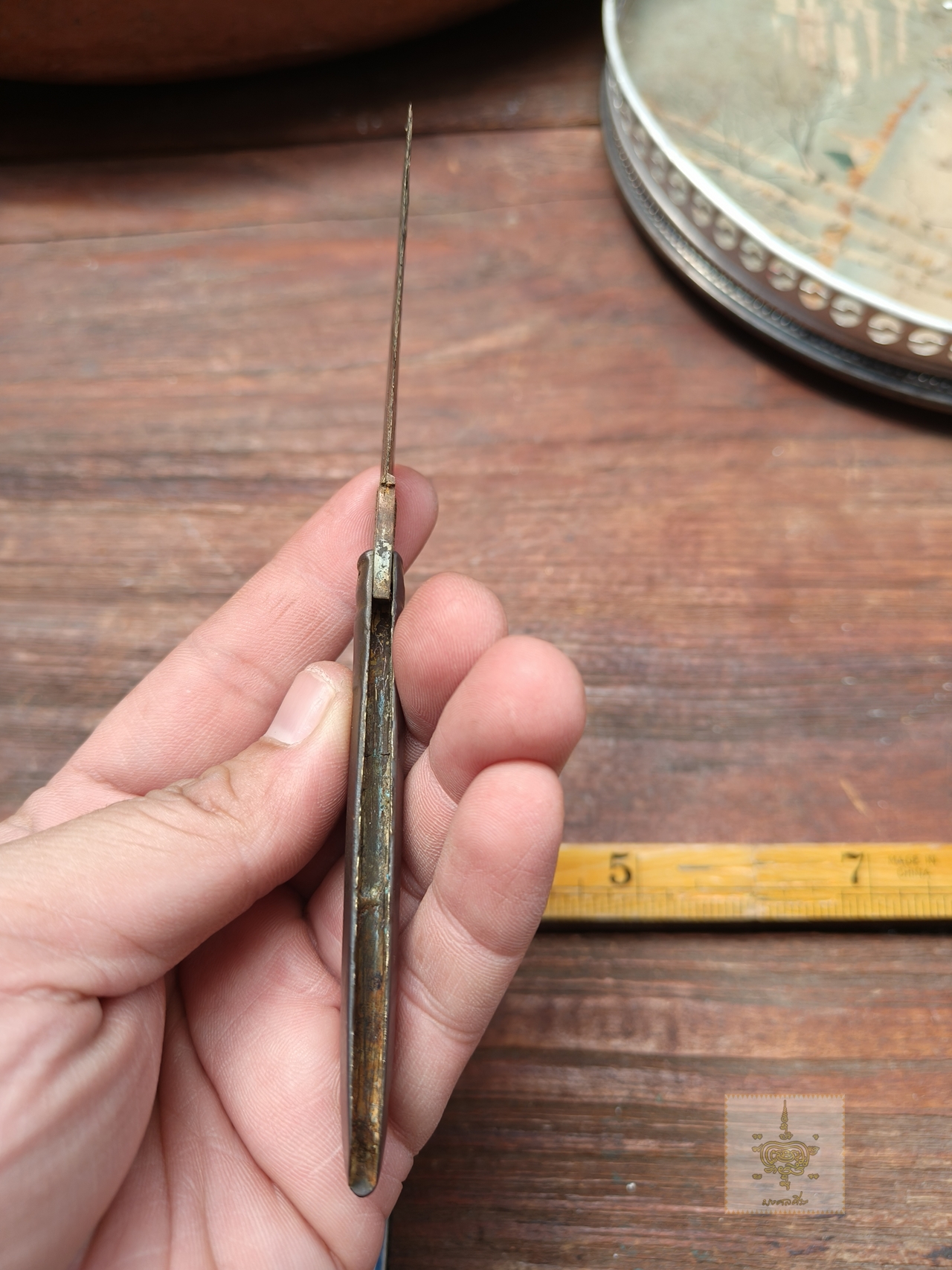 มีดโกนโบราณ สำริด