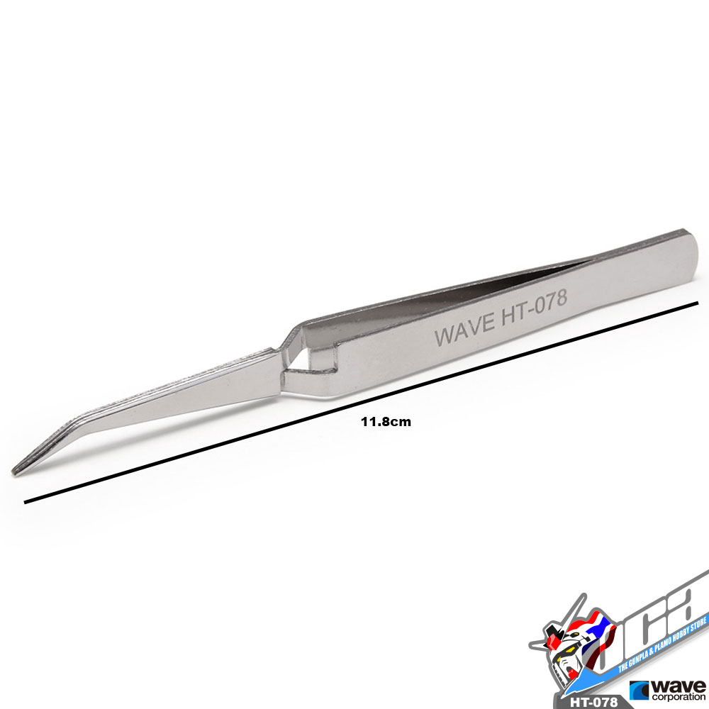 Wave Corporation® Hobby Tools HT-078 HG ANGLED TWEEZERS REVERSE ACTION TYPE
