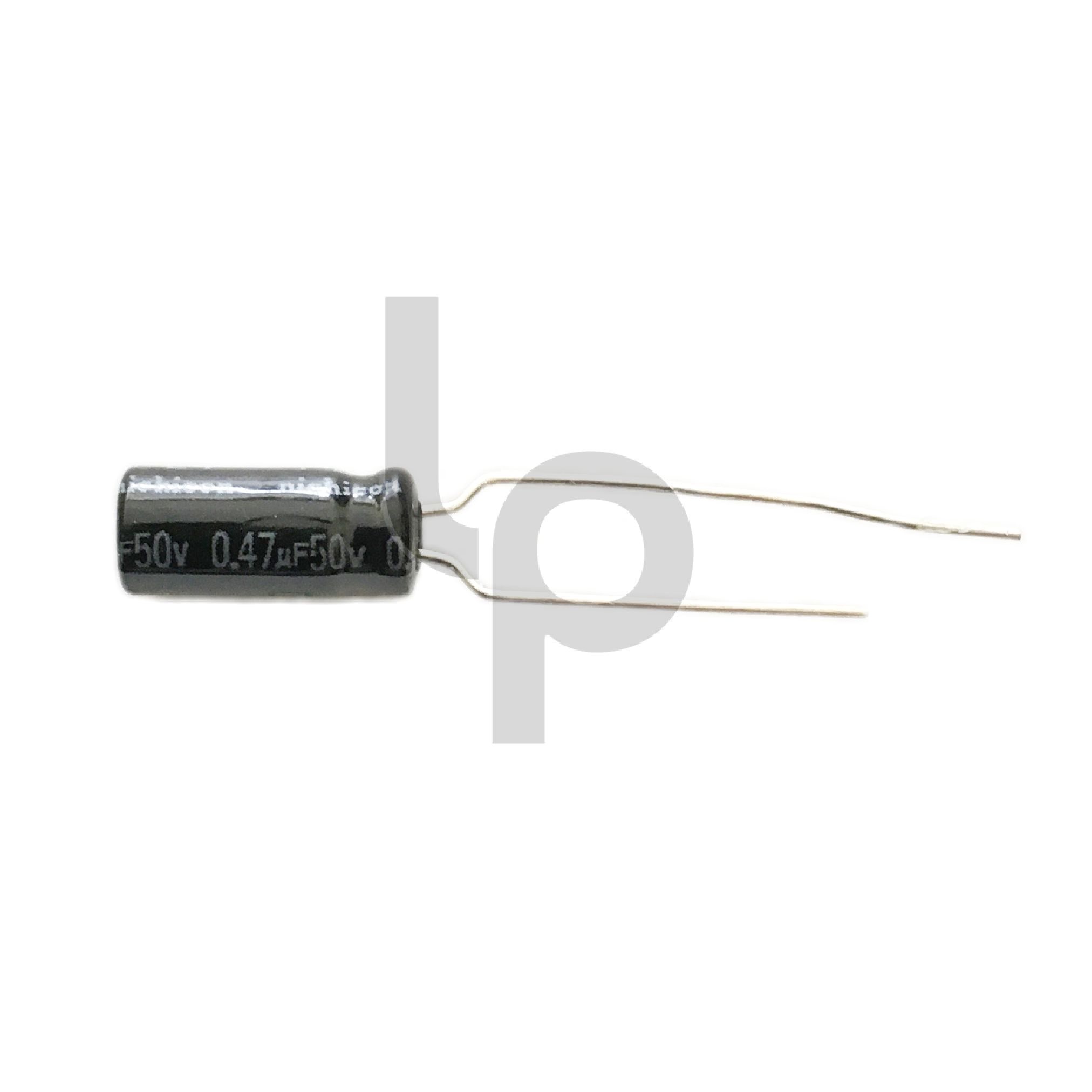 คาปาซิเตอร์ อิเล็กทรอไลท์ 0.47uf 50V แพ็ค 5 ชิ้น