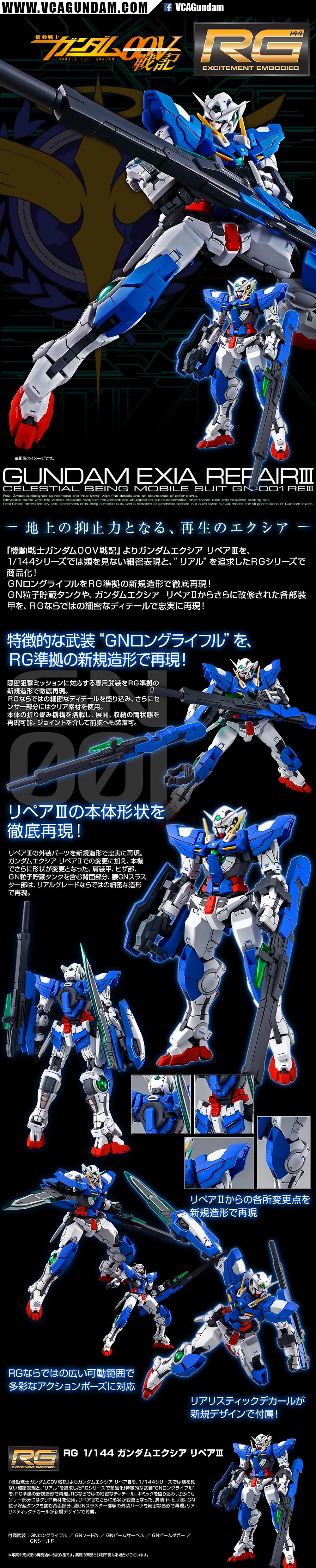 RG GUNDAM EXIA REPAIR III กันดั้ม เอ็กเซีย รีแพร์ 3