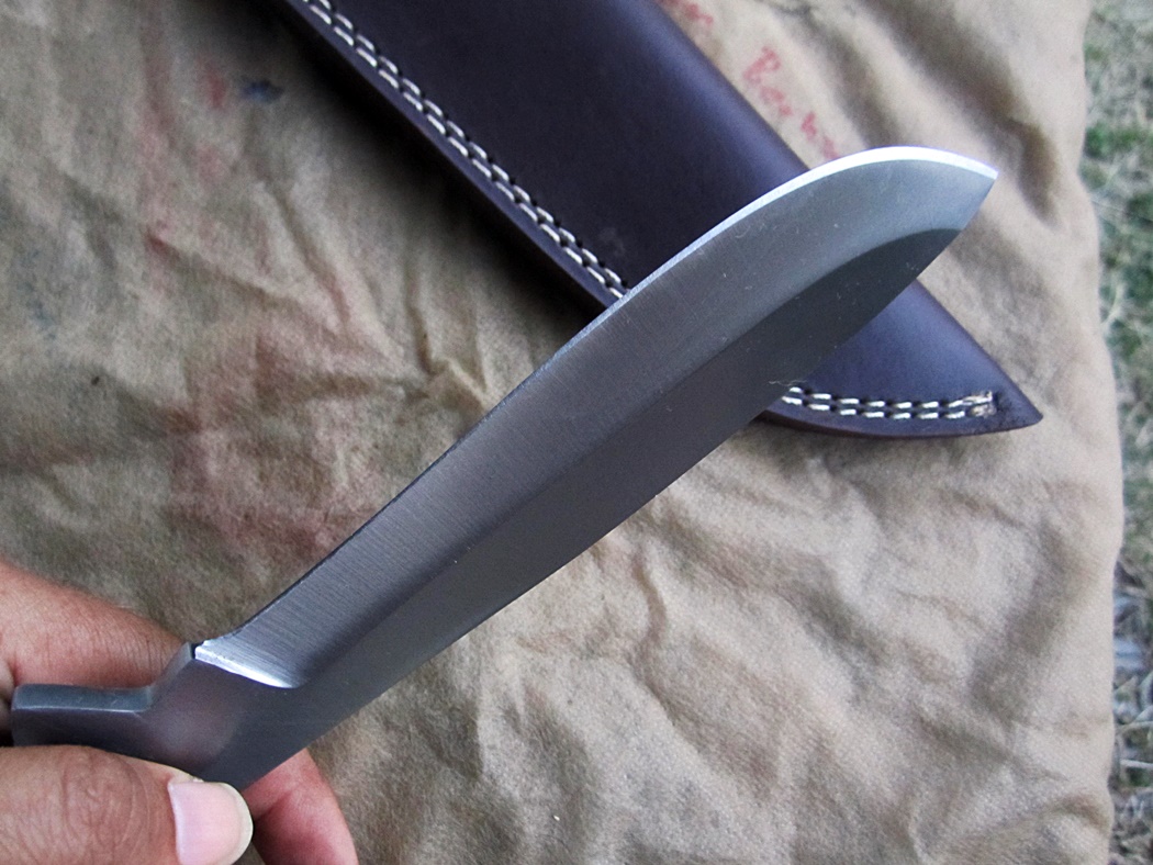 มีดพกสั้น Custom A2 Steel Clip Point Hunting Knife Canvas Micarta Handle AE255