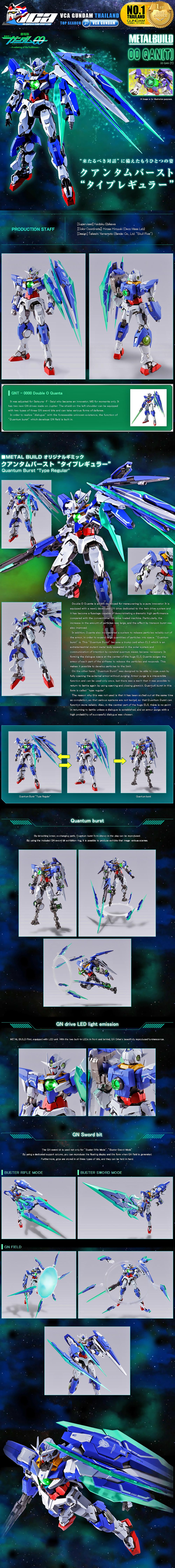 BANDAI TAMASHII NATIONS METAL BUILD GUNDAM 00 QANT กันดั้ม ฟิกเกอร์ VCA GUNDAM