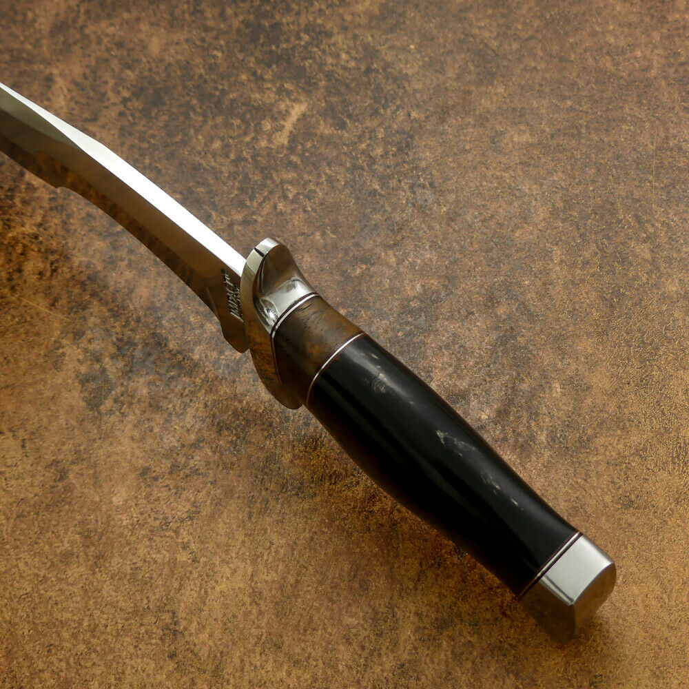 IMPACT CUTLERY RARE CUSTOM D2 BOWIE KNIFE BULL HORN HANDLE