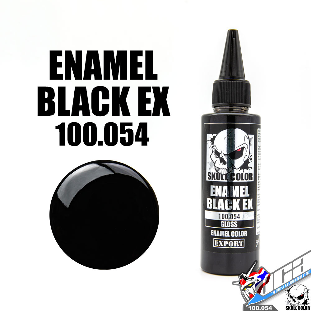 SKULL COLOR 100.054 BLACK EX ENAMEL COLOR 60ML (GLOSS) สีอะครีลิกสำหรับพลาสติก โมเดล