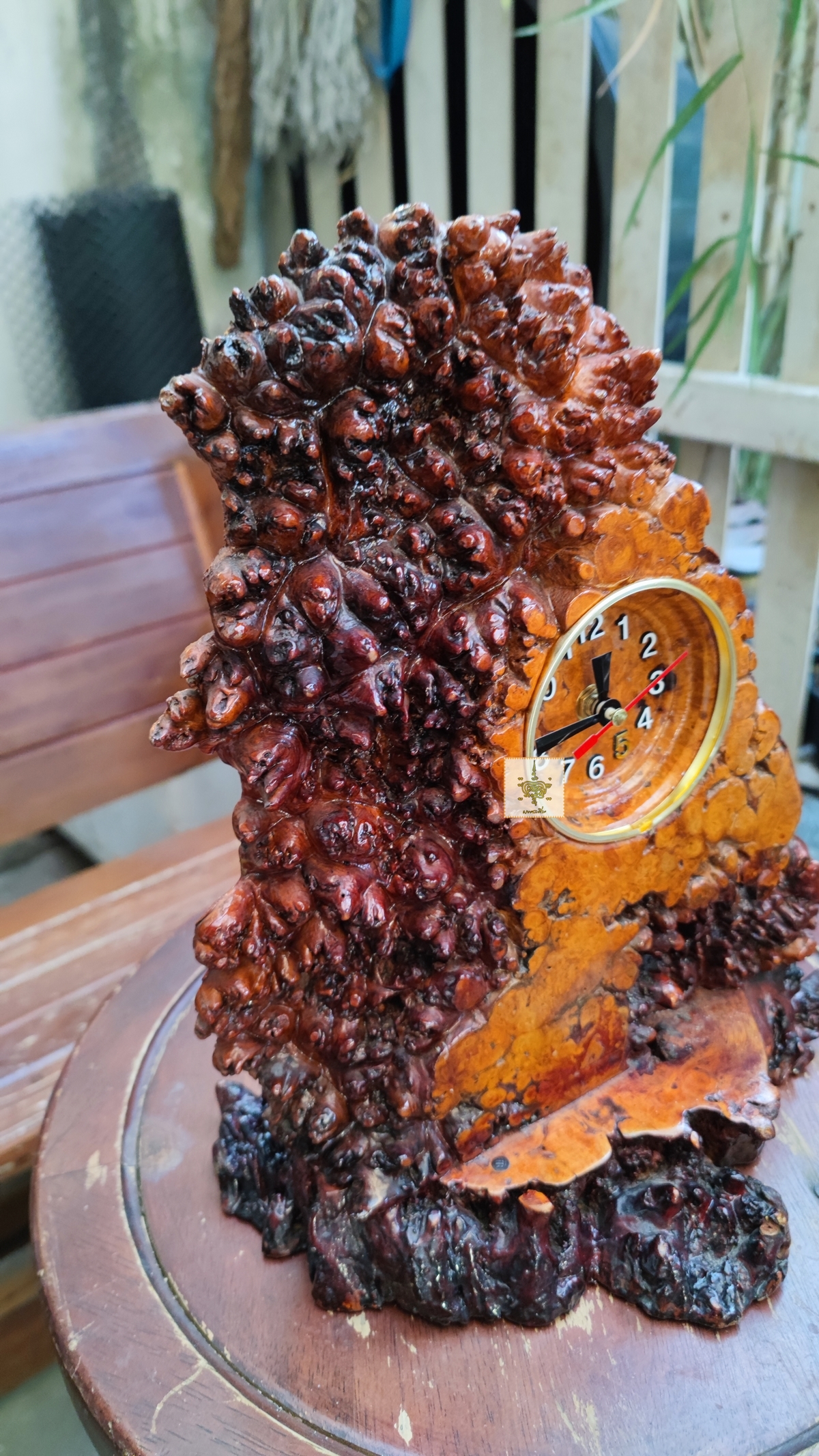 นาฬิกาปุ่มไม้ มะค่า 6