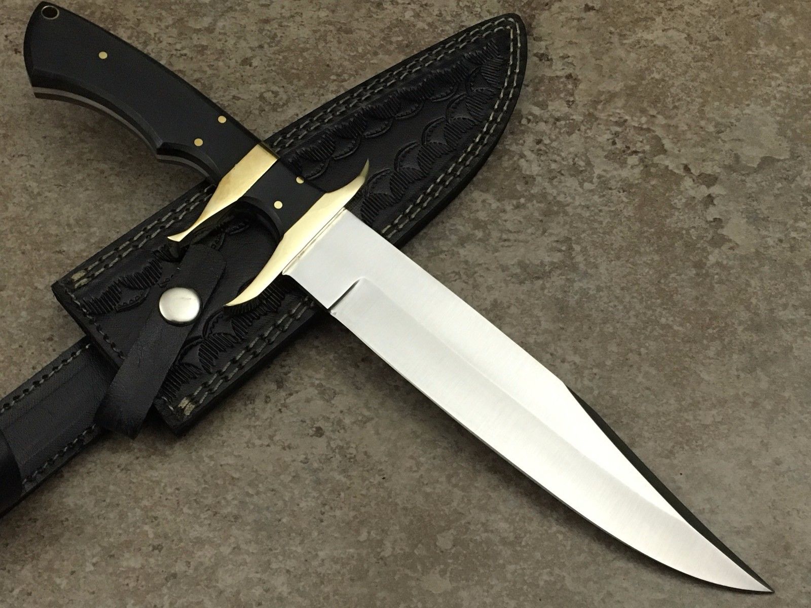 มีดเดินป่า ASH CUSTOM HANDMADE HUNTING BOWIE KNIFE 440C STEEL 13" (B93)