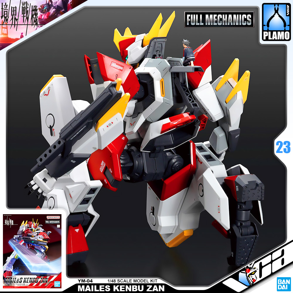 ⭐️ BANDAI KYOUKAI SENKI FULL MECHANICS FM 1/48 MAILES KENBU ZAN ประกอบ โมเดล ของเล่น VCA GUNDAM