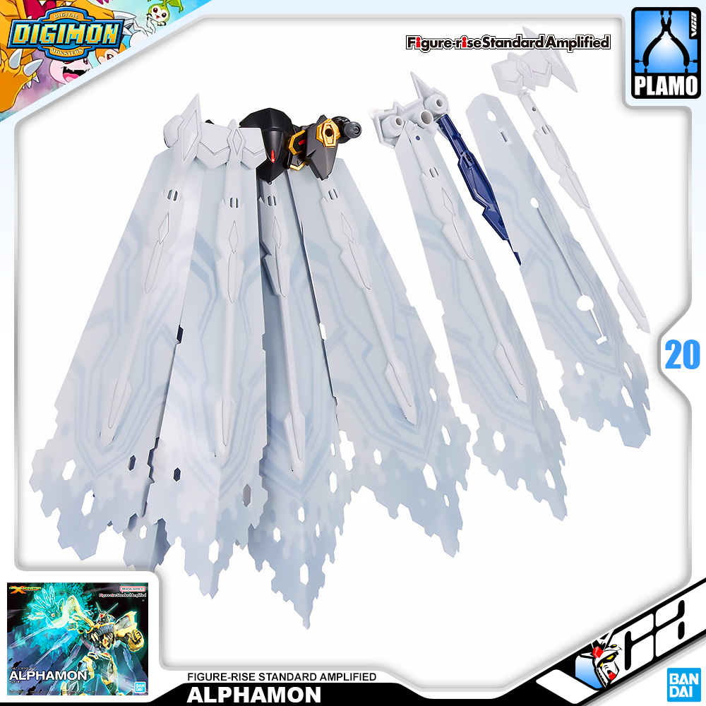 ⭐️ BANDAI FIGURE-RISE STANDARD AMPLIFIED ALPHAMON FIGURE RISE ดิจิมอน แอดเวนเจอร์ ประกอบ โมเดล ของเล่น VCA GUNDAM