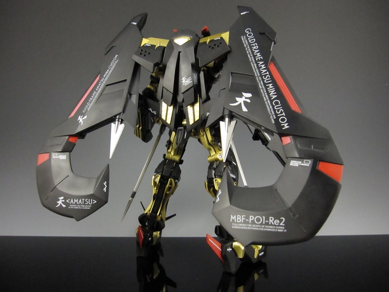 Painted Build : 1/100 GUNDAM ASTRAY GOLD FRAME AMATSU by Albertplan