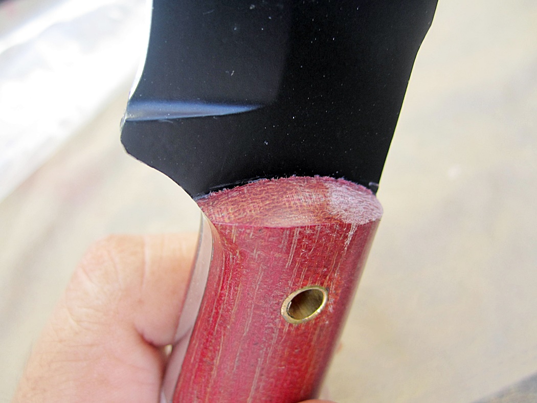 มีดพกสั่น ALONZO KNIVES USA CUSTOM HANDMADE TANTO POWDER COATED 1095 STEEL KNIFE 293