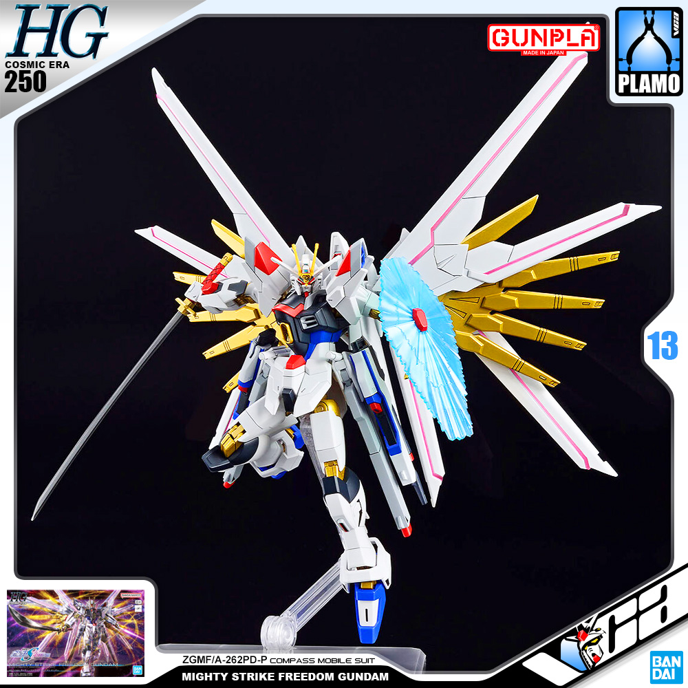 Bandai Gunpla High Grade HG Mighty Strike Freedom Gundam Plastic Model Action Toy Kit VCA Thailand