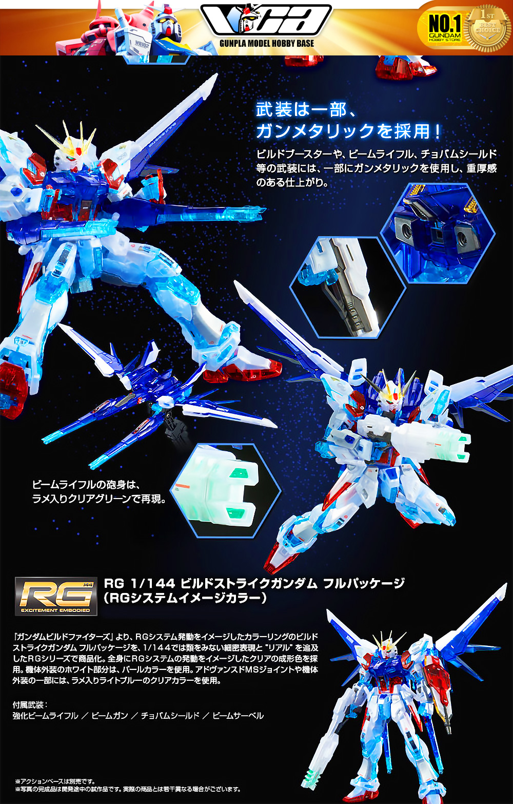 Bandai RG BUILD STRIKE GUNDAM FULL PACKAGE RG SYSTEM IMAGE COLOR