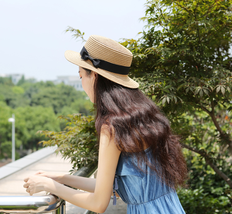 หมวกปีกทรงเค้กสีน้ำตาล หมวกสาน ใส่ชิค ๆ รับหน้าร้อน ใส่เที่ยวทะเลสวยๆ