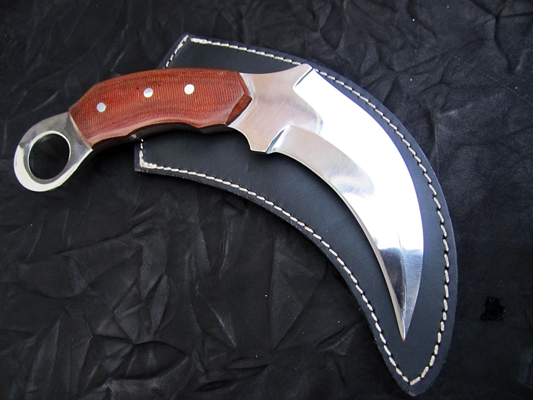 มีดคารัมบิทKARAMBIT D2 USA. 170 MICARTA HANDLE
