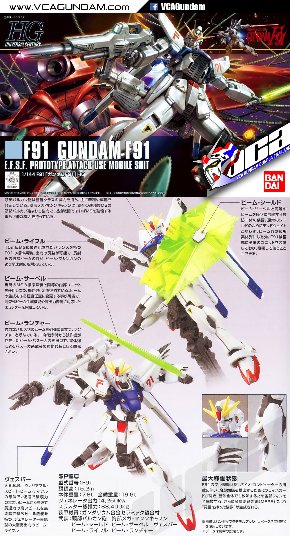 HG GUNDAM F91 กันดั้ม