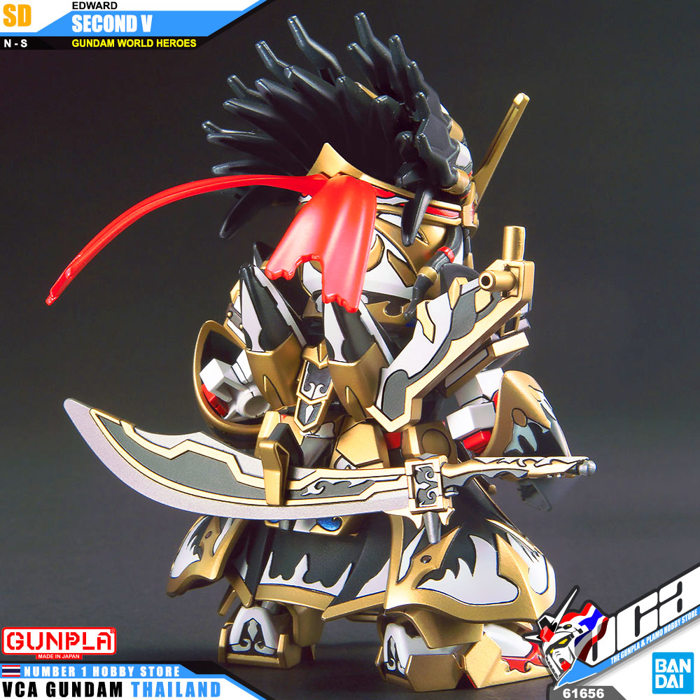 BANDAI GUNPLA SD GUNDAM WORLD HEROES SDW EDWARD SECOND V โมเดล กันดั้ม กันพลา VCA GUNDAM