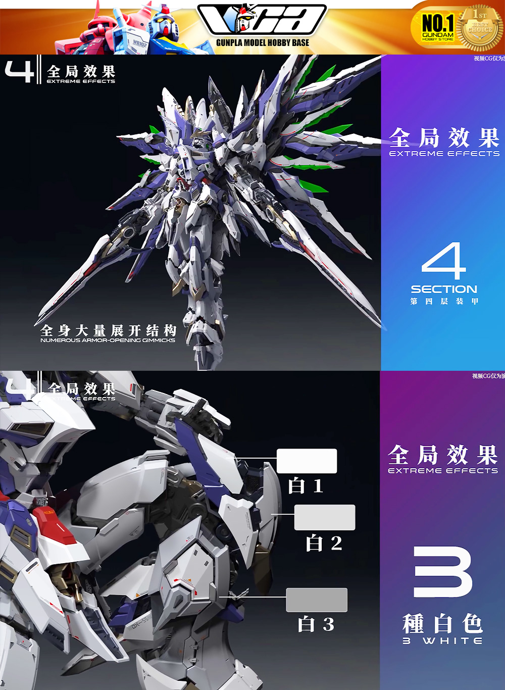 Einta Industries 爱因塔 Sky Defender 天幕+灯组 With KOSMOS LED Lighting System Plastic Model Action Figure Toy Kit VCA Gundam Thailand