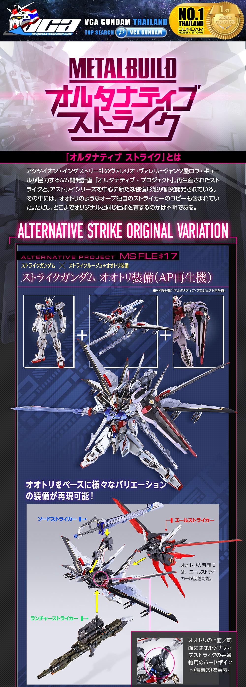Premium Bandai Tamashii Nations Metal Build MG Strike Rouge Ootori Striker