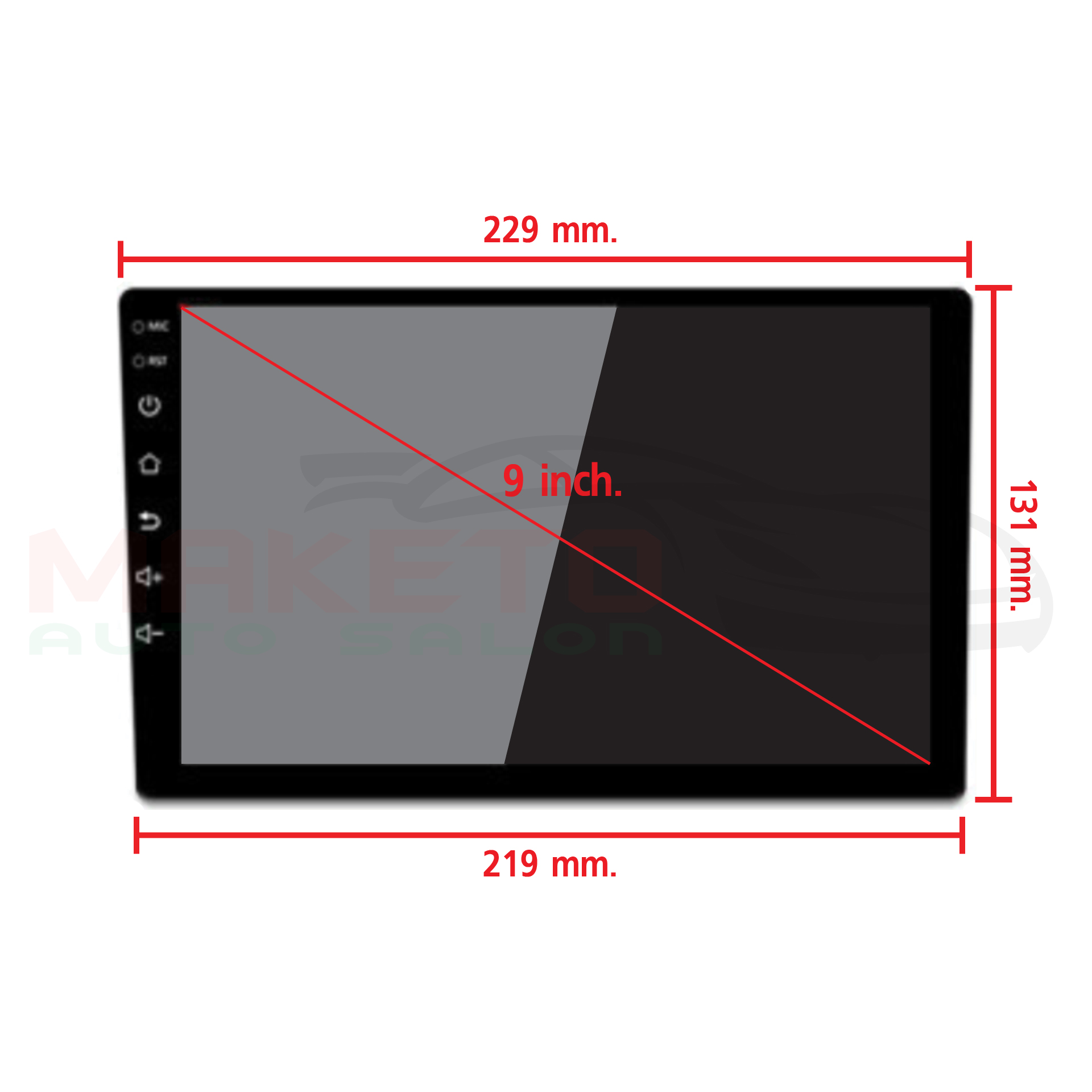(R034) กรอบ วิทยุใส่จอ 9 inch. สำหรับรถยนต์ Toyota Fortuner 2004-2008 , 2008-2015