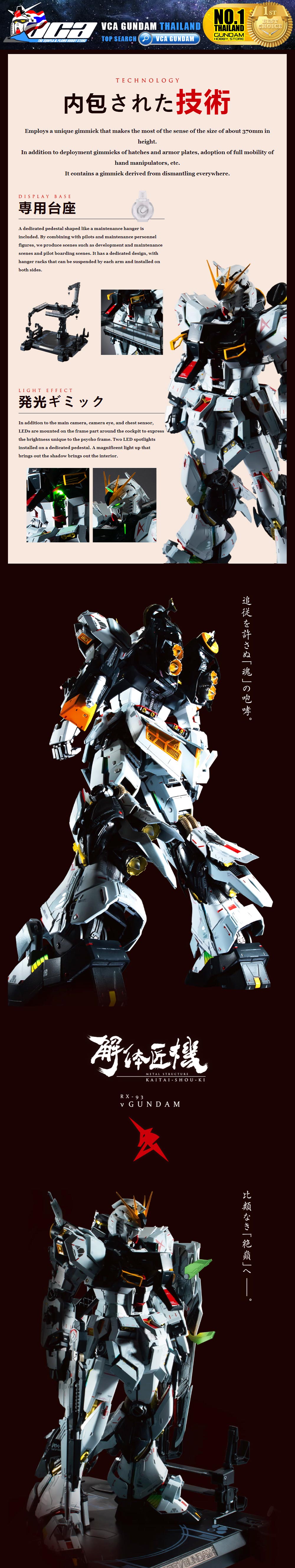 Bandai Tamashii Nations METAL STRUCTURE KAITAI-SHOU-KI RX-93 Nu Gundam Full Package