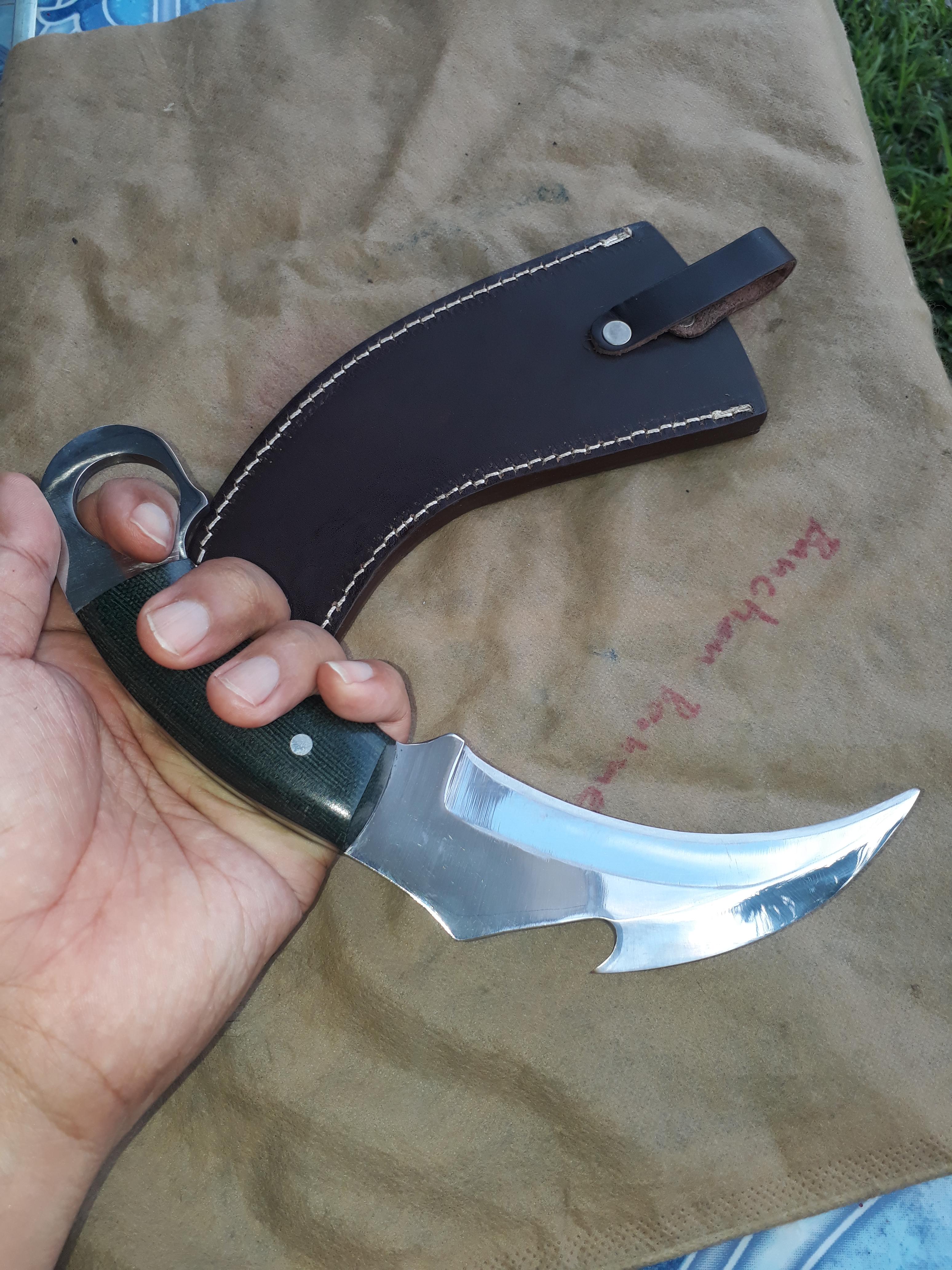 มีดKARAMBIT D2 USA. 227 MICARTA HANDLE