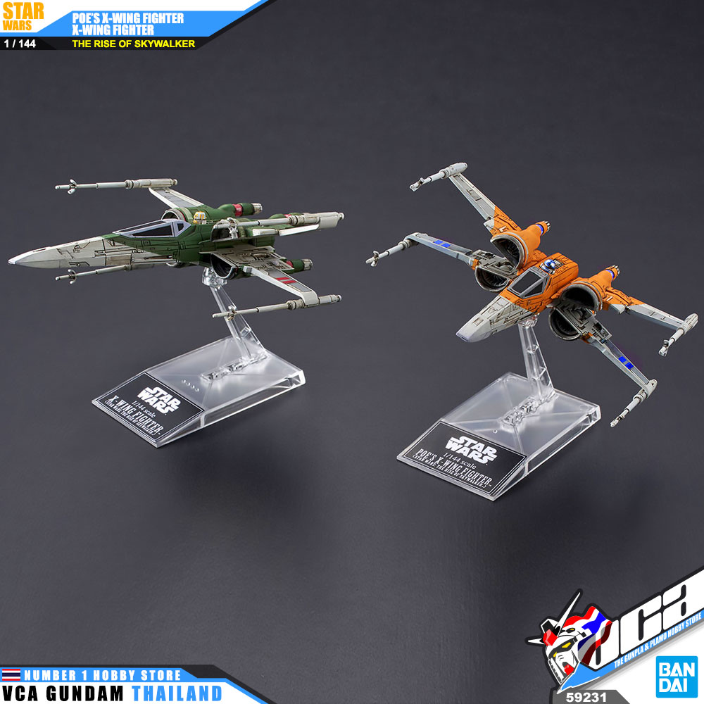 Bandai 1/144 POE'S X-WING FIGHTER & X-WING FIGHTER (STAR WARS THE RISE OF SKYWALKER)