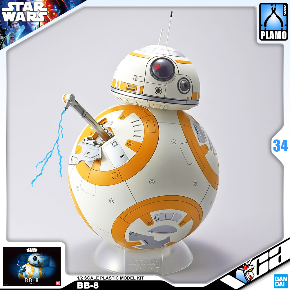 ⭐️ BANDAI STAR WARS 1/2 BB-8 ประกอบ หุ่นยนต์ โมเดล กันดั้ม กันพลา ของเล่น VCA GUNDAM