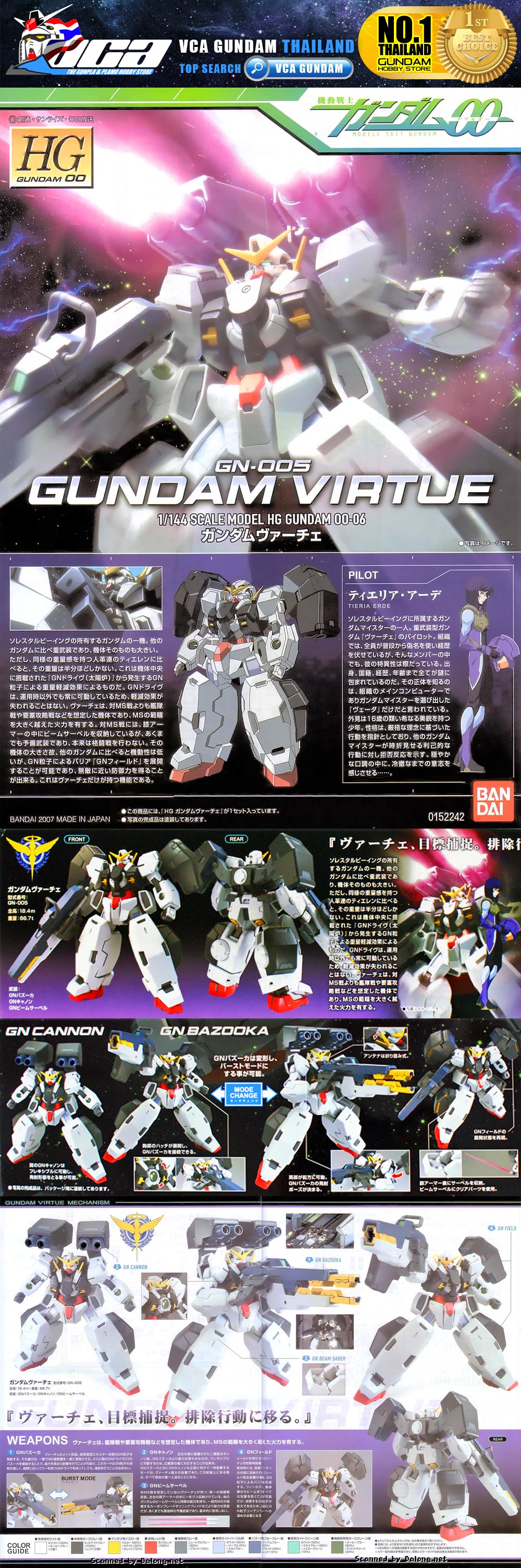 HG GN-005 GUNDAM VIRTUE กันดั้ม เวอทูว์