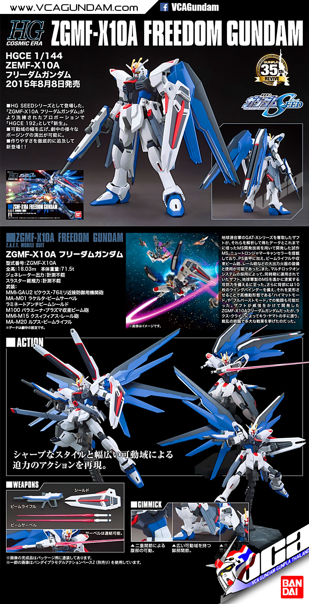 HG REVIVE FREEDOM GUNDAM ฟรีดอม กันดั้ม