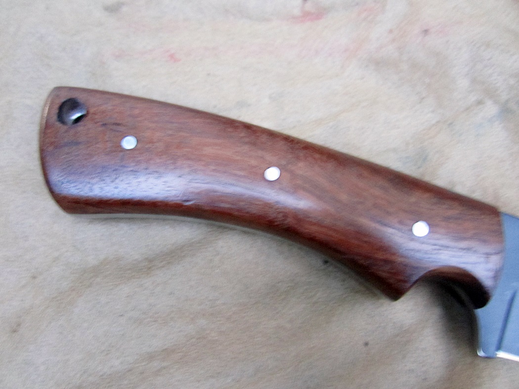 มีดHAND MADE BY ALONZO KNIVES USA CUSTOM TACTICAL TANTO 1095 KNIFE ROSE WOOD