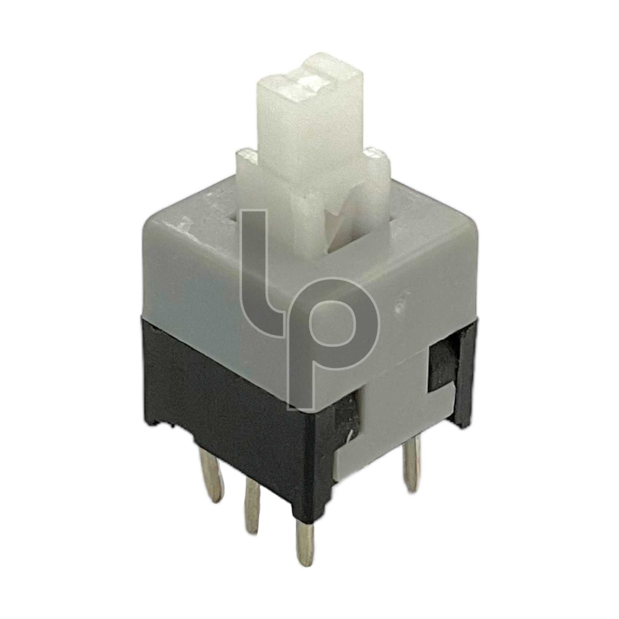 ไมโครสวิทซ์ 6 ขา เหลี่ยม ขนาด 8.5x8.5 mm. กดติด-กดดับ(ล๊อค)