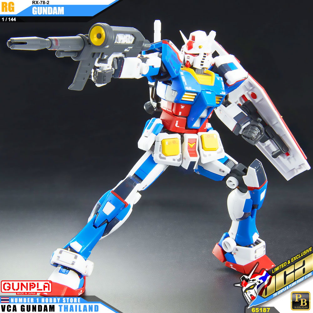 PREMIUM BANDAI GUNPLA REAL GRADE RG 1/144 RX-78-2 GUNDAM TEAM BRIGHT CUSTOM โมเดล กันดั้ม กันพลา VCA GUNDAM