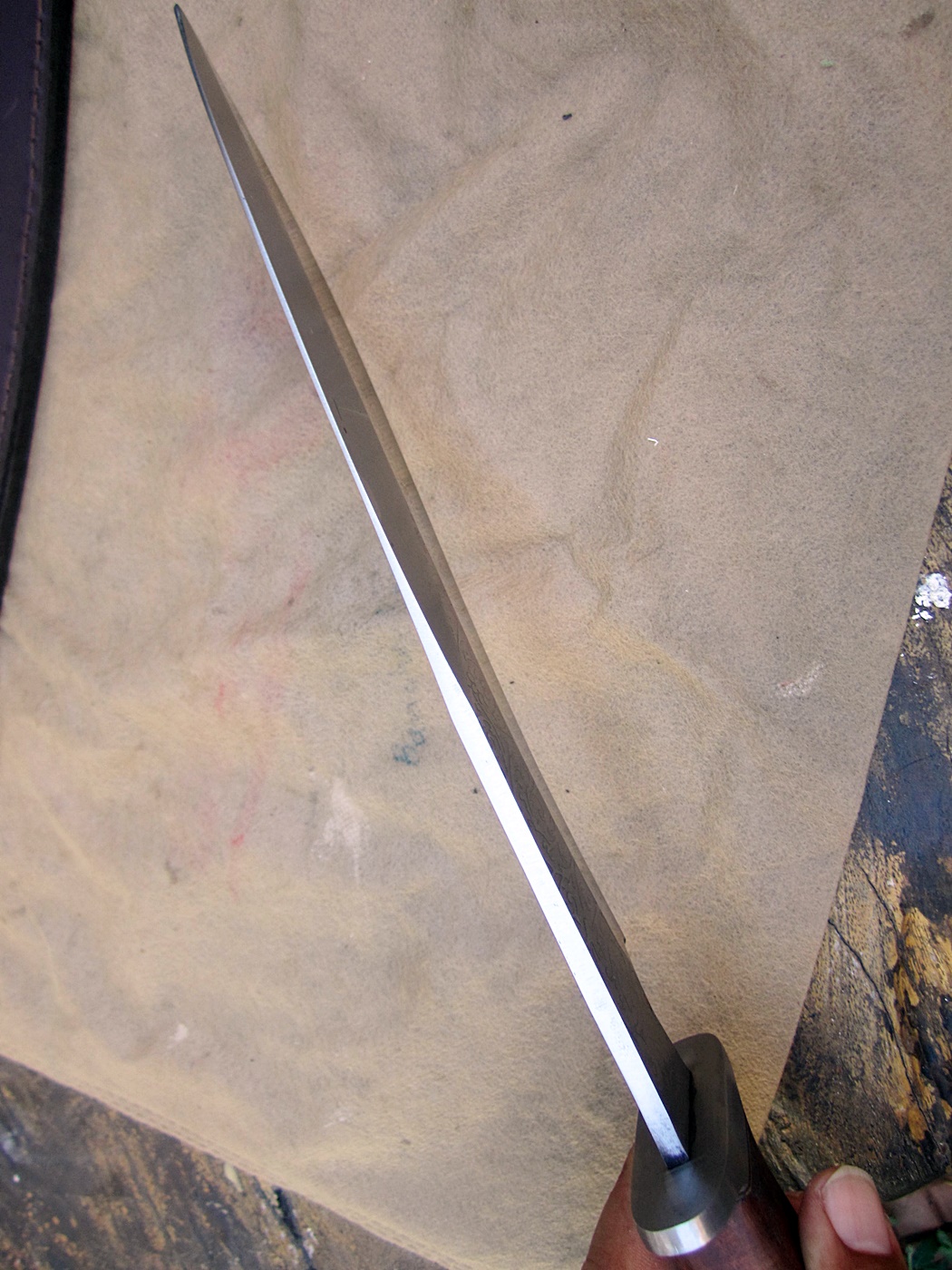 มีดเหล็กD2 Michael Cody's Custom Handmade D2 steel Sasquatch Bowie Knife Machete (ตำหนิตามรูป)