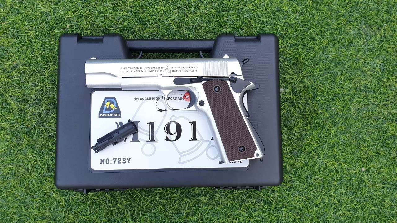 ปืนอัดแก๊ส Double Bell รุ่น 723Y M1911A1 สีเงิน (GAS System)