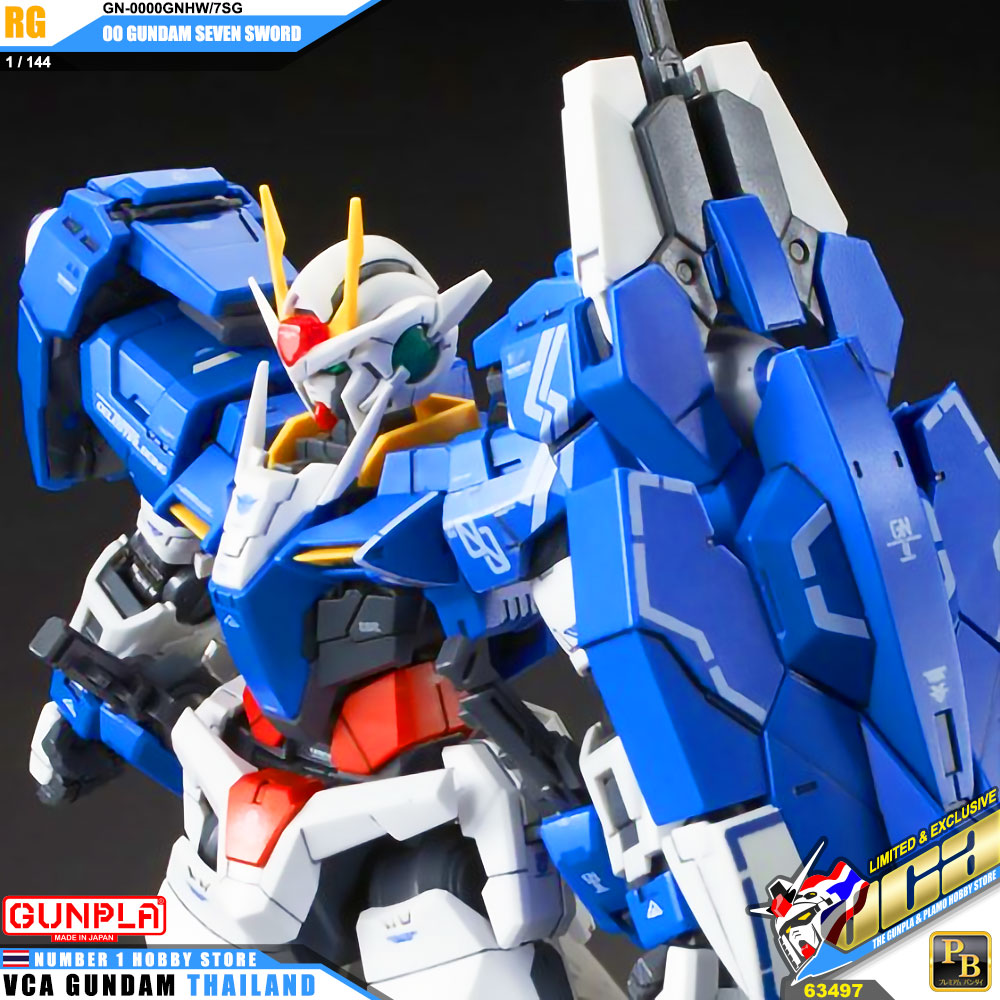 PREMIUM BANDAI GUNPLA REAL GRADE RG 1/144 00 GUNDAM SEVEN SSSWORD โมเดล กันดั้ม กันพลา VCA GUNDAM