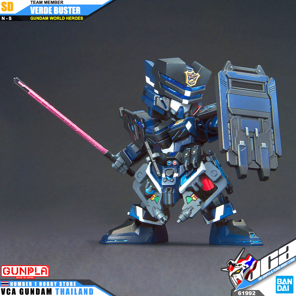 BANDAI GUNPLA SD GUNDAM WORLD HEROES SDW VERDE BUSTER TEAM MEMBER โมเดล กันดั้ม กันพลา VCA GUNDAM