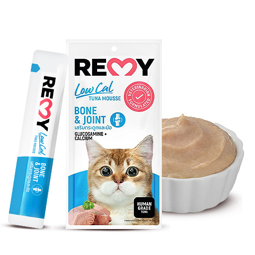 REMY เรมี่ ขนมมูสแมวเลียที่สัตวแพทย์แนะนำ 15g x 4 ซอง