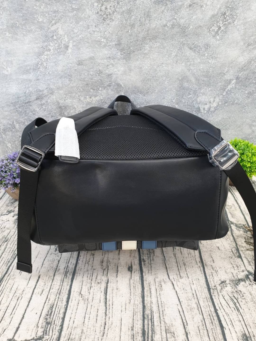 COACH HOUSTON BACKPACK IN SIGNATURE CANVAS WITH VARSITY STRIPE (COACH F67250)